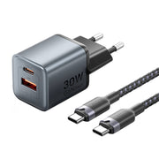 Cumpara acum Încărcător GaN Vention USB-C+A 30W + cablu USB-C-C 1m (gri) de la Mesterul Minune