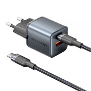 Cumpara acum Încărcător GaN Vention USB-C+A 30W + cablu USB-C-C 1m (gri) de la Mesterul Minune