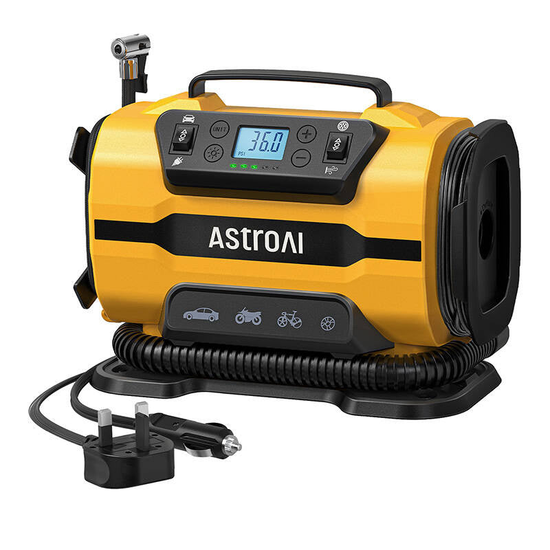 Cumpara acum Compresor de roți portabil AstroAI  ATJ-8366150 PSI 12V DC/110V AC de la Mesterul Minune