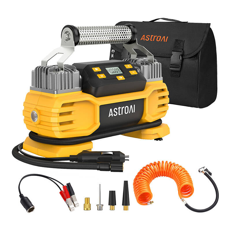 Cumpara acum Dua AstroAI AIRUN T2 160 PSI compresor de anvelope de mare putere de la Mesterul Minune