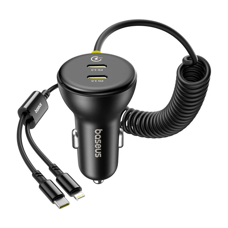 Cumpara acum Încărcător auto 60W Baseus USB-C + cablu Lightning (negru) de la Mesterul Minune