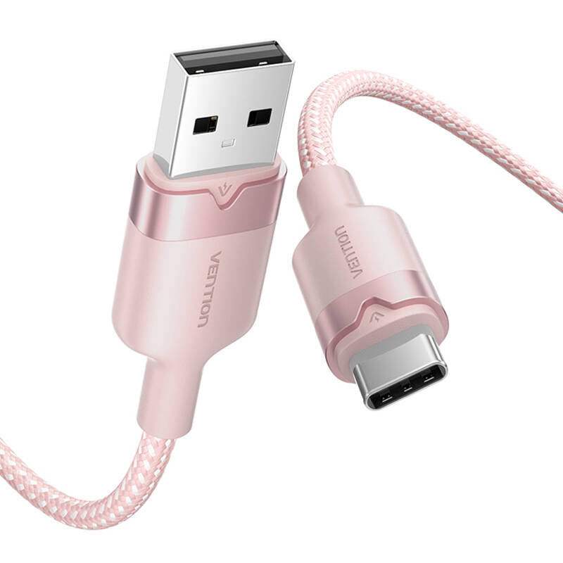 Cumpara acum Cablu USB 2.0 A la USB-C 3A Vention CTNPH 2M (roz) de la Mesterul Minune