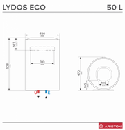 Boiler electric Ariston Lydos Eco 50 V, 1800 W, functie Eco Evo,