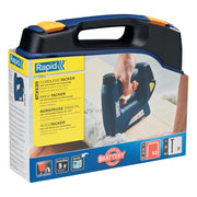 Rapid 5000128, Capsator/ciocan electric cu acumulator BTX530, functional cu capse No.53 si cuie No.8, + geanta 