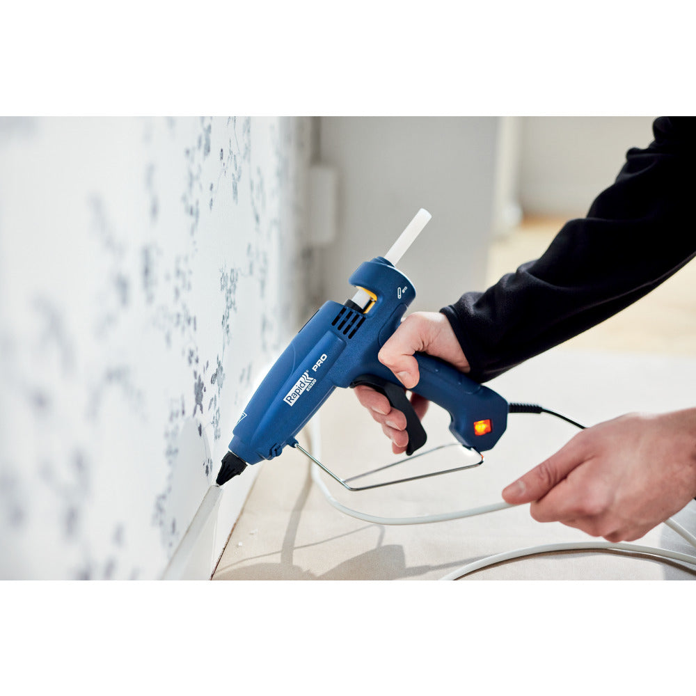 Rapid 5000326, Pistol profesional GlueGun PRO EG320, albastru, max 120W, debit 1000g/h, 195°C, functional cu batoane de 12 mm