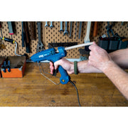 Rapid 5000326, Pistol profesional GlueGun PRO EG320, albastru, max 120W, debit 1000g/h, 195°C, functional cu batoane de 12 mm