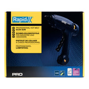 Rapid 5000326, Pistol profesional GlueGun PRO EG320, albastru, max 120W, debit 1000g/h, 195°C, functional cu batoane de 12 mm