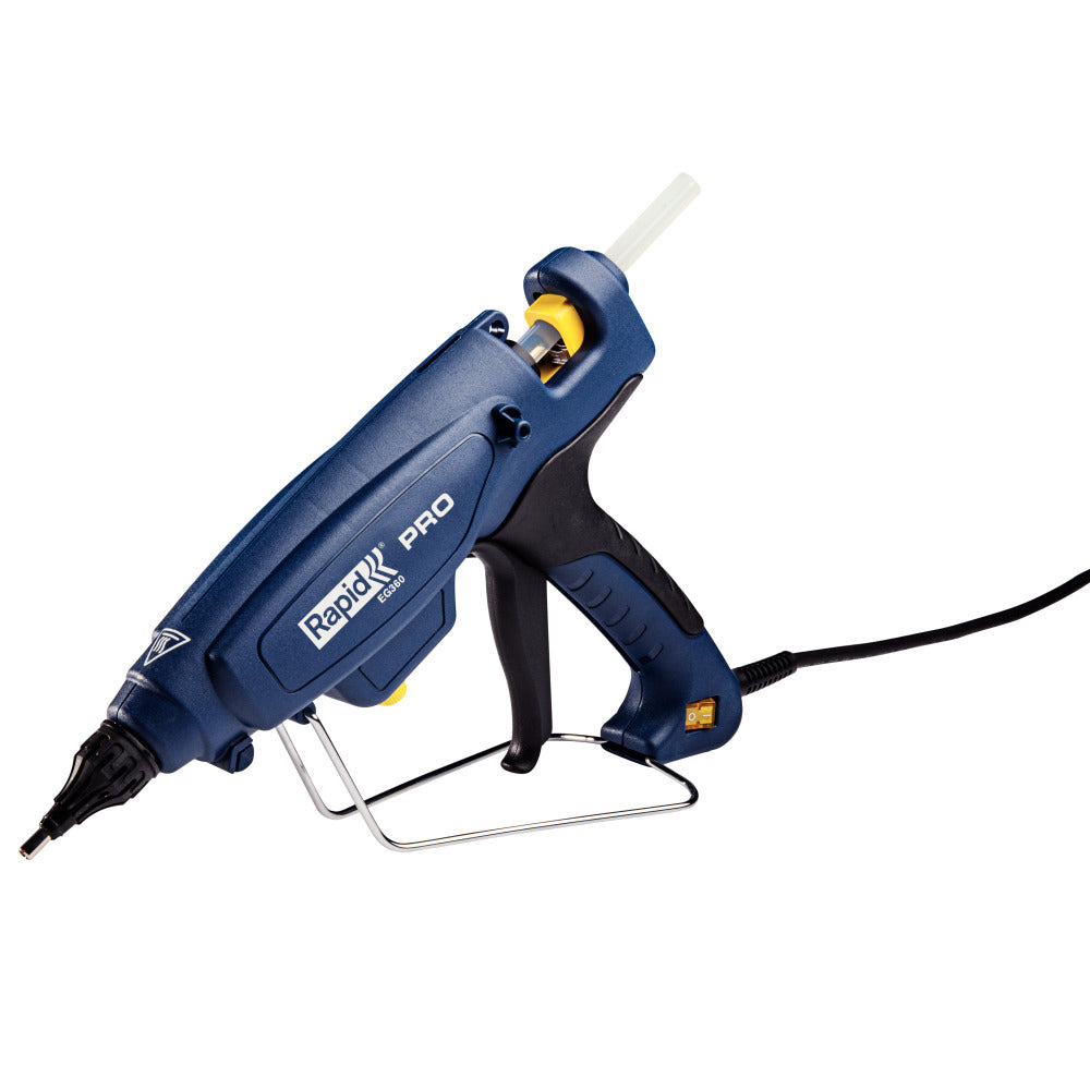 Rapid 5000328, Pistol industrial GlueGun PRO EG360, albastru, max 300W, debit 1800g/h, 120 - 230°C reglabila, duze detasabile, functional cu batoane de 12mm