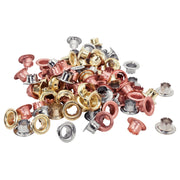 Cumpara acum set 100 capse, finisare mixata (alama, cupru, cromata), 4mm, Rapid de la Mesterul Minune