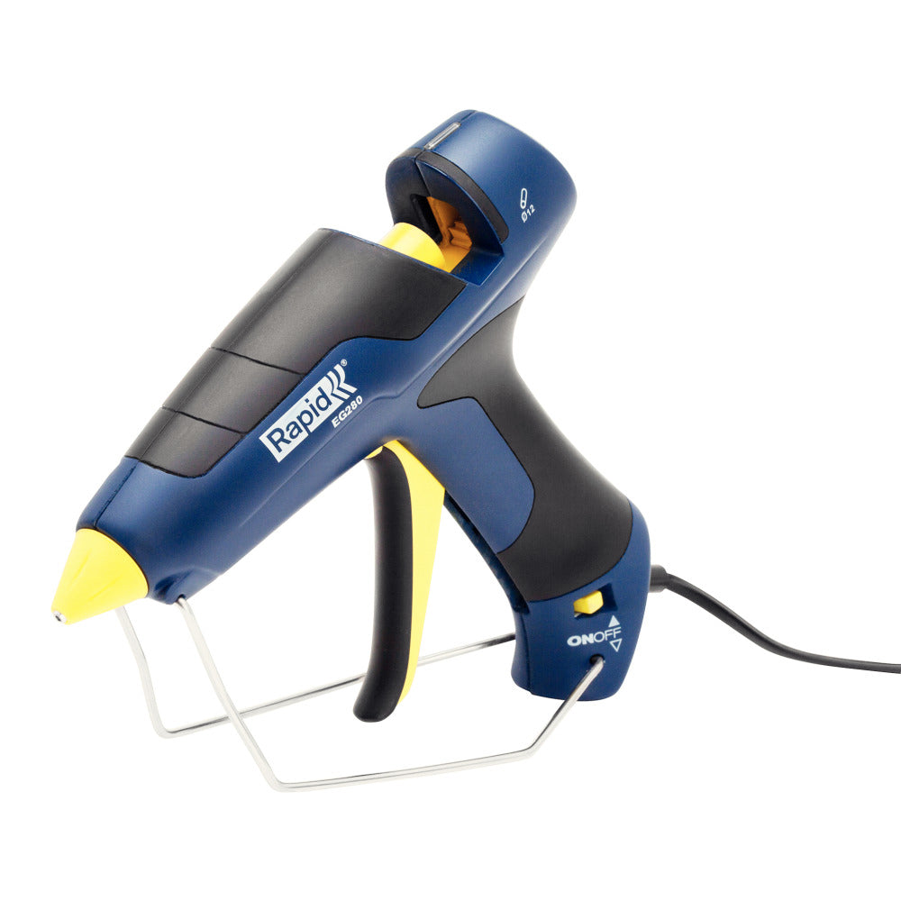 Rapid 5000444, Pistol de lipit GlueGun Rapid EG280, albastru, max 350W, debit 600g/h, 200°C, functional cu batoane de 12mm