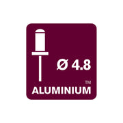 Rapid 5000668, set nituri cu cap XL din aluminiu, burghiu inclus, 25 buc, 19-25mm, Ø4.8x30 mm