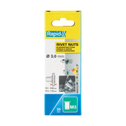 Cumpara acum set 20 nituri cu filet tip piulita M3, 1.5 mm, Rapid 5000670 de la Mesterul Minune