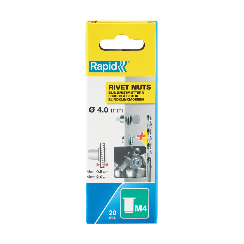 Cumpara acum set 20 nituri cu filet tip piulita M4, 2.0 mm, Rapid 5000671 de la Mesterul Minune