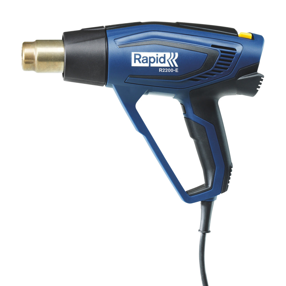 Rapid 5001353, Pistol cu aer cald R2200-E, 2200 W, LED, 3 trepte temperatura si debit, 250 - 500 l/min, 60-650 °C, + geanta
