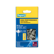 Cumpara acum set 500 de nituri high performance, Ø3.2 x 8 mm, Rapid 5001431 de la Mesterul Minune
