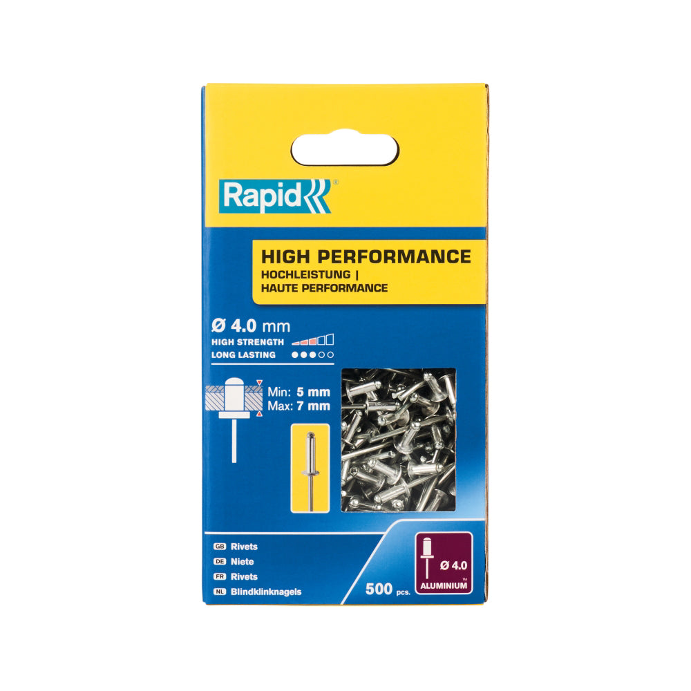 Cumpara acum set 500 de nituri high performance, Ø4.0 x 10 mm, Rapid 5001433 de la Mesterul Minune