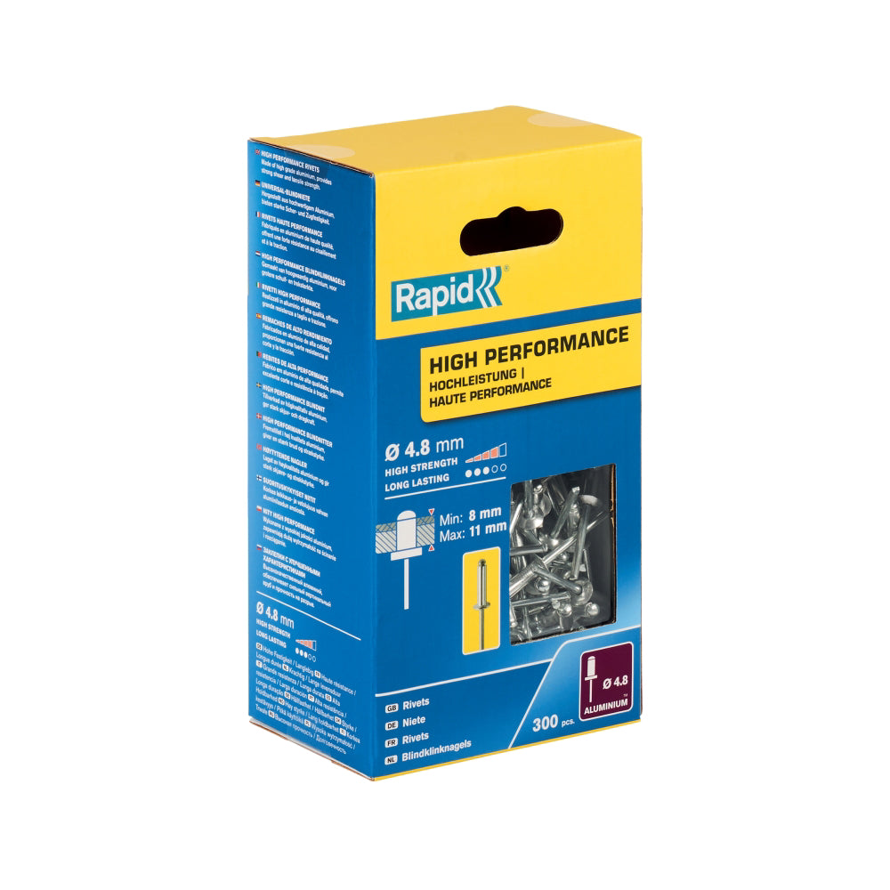 Cumpara acum set 300 de nituri high performance, Ø4.8 x 14 mm, Rapid 5001437 de la Mesterul Minune