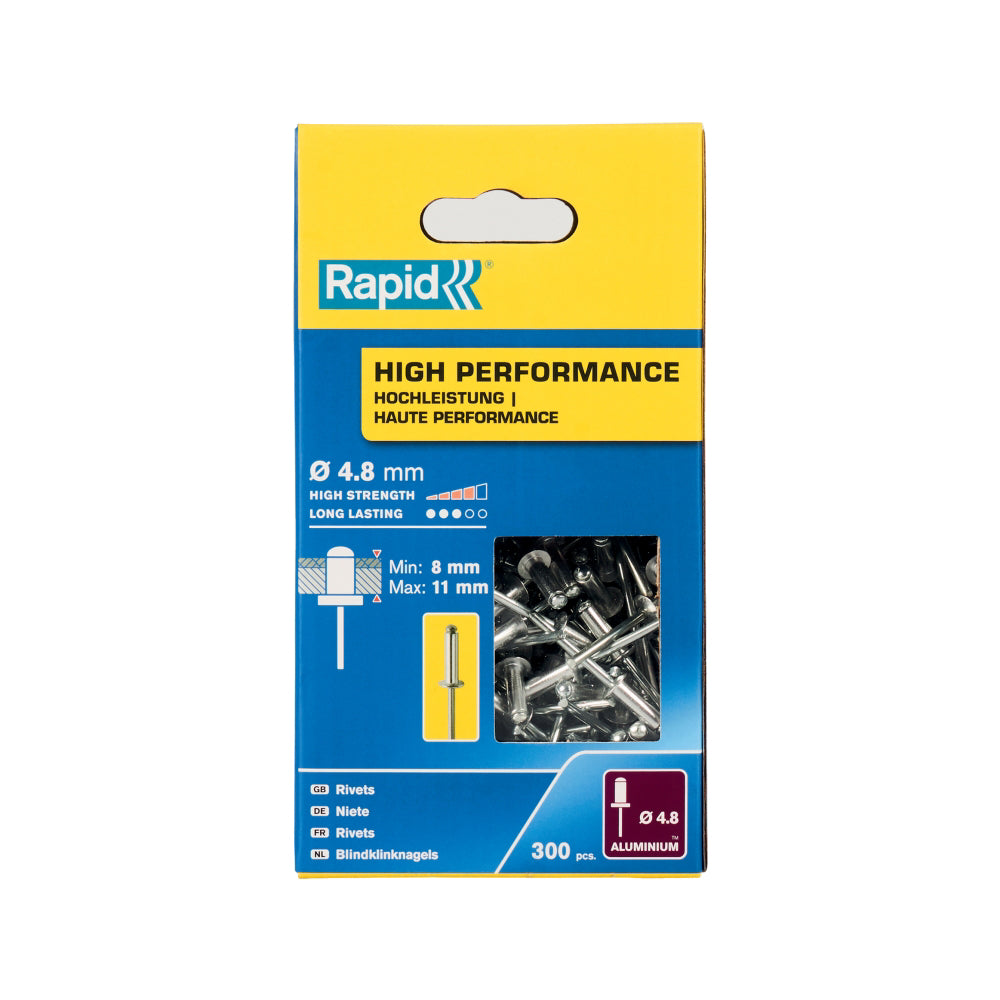 Cumpara acum set 300 de nituri high performance, Ø4.8 x 14 mm, Rapid 5001437 de la Mesterul Minune