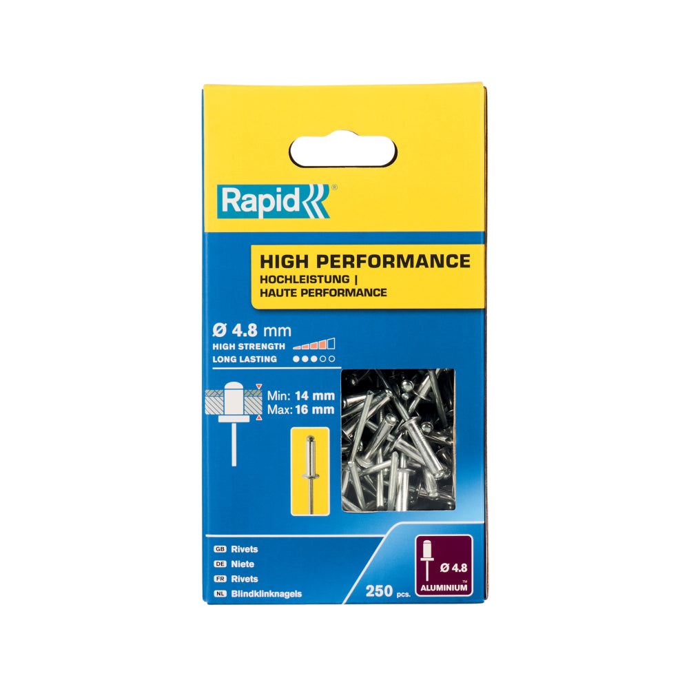 Cumpara acum set 250 de nituri high performance, Ø4.8 x 20 mm, Rapid 5001439 de la Mesterul Minune
