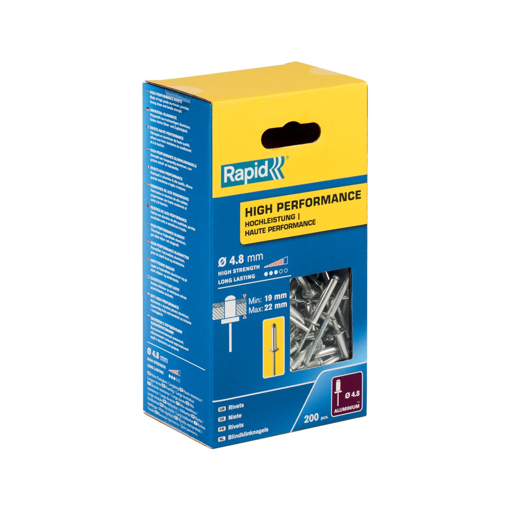 Cumpara acum set 200 de nituri high performance, Ø4.8 x 25 mm, Rapid 5001440 de la Mesterul Minune