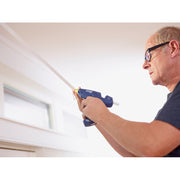 Rapid 5001445, Pistol de lipit GlueGun Rapid CG270, albastru, max 250W, debit 350g/h, 200°C, include 10 batoane si geanta, functional cu batoane de 12mm