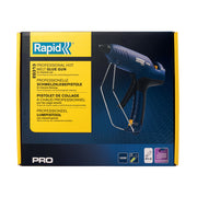 Rapid 5001490, Pistol profesional GlueGun PRO EG313, albastru, max 100W, debit 900g/h, 195°C, functional cu batoane de 12 mm