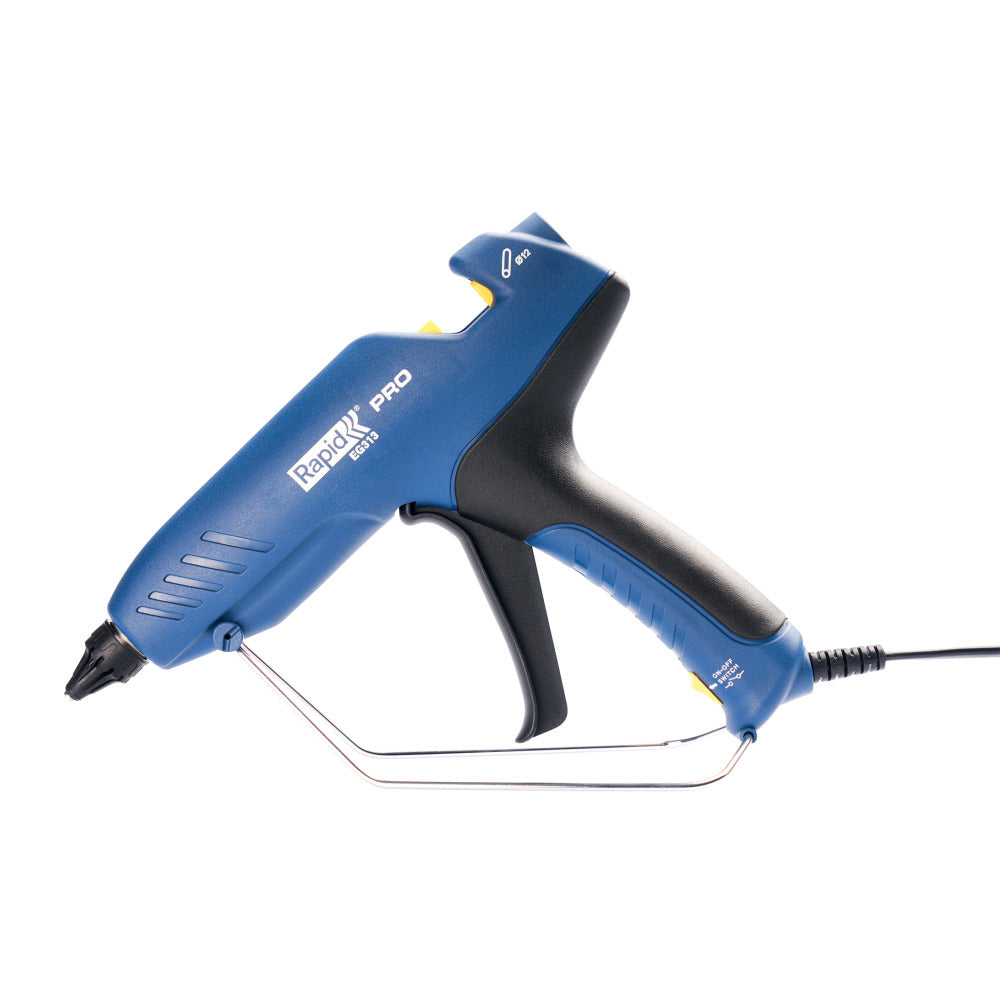 Rapid 5001490, Pistol profesional GlueGun PRO EG313, albastru, max 100W, debit 900g/h, 195°C, functional cu batoane de 12 mm