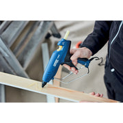 Rapid 5001490, Pistol profesional GlueGun PRO EG313, albastru, max 100W, debit 900g/h, 195°C, functional cu batoane de 12 mm