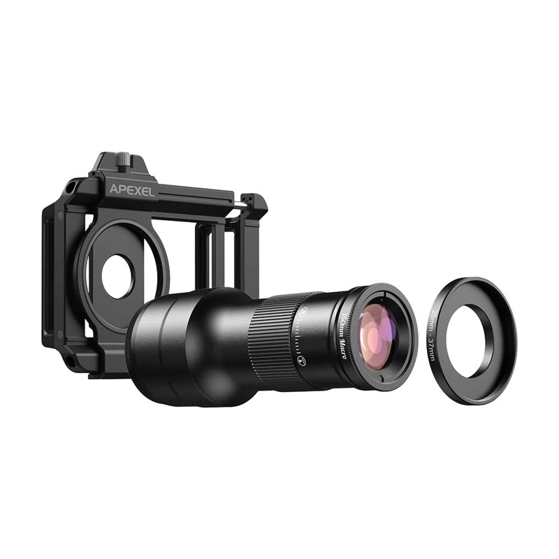 Cumpara acum Kit obiectiv pentru telefon Apexel TeleMacro 2 în 1 de la Mesterul Minune