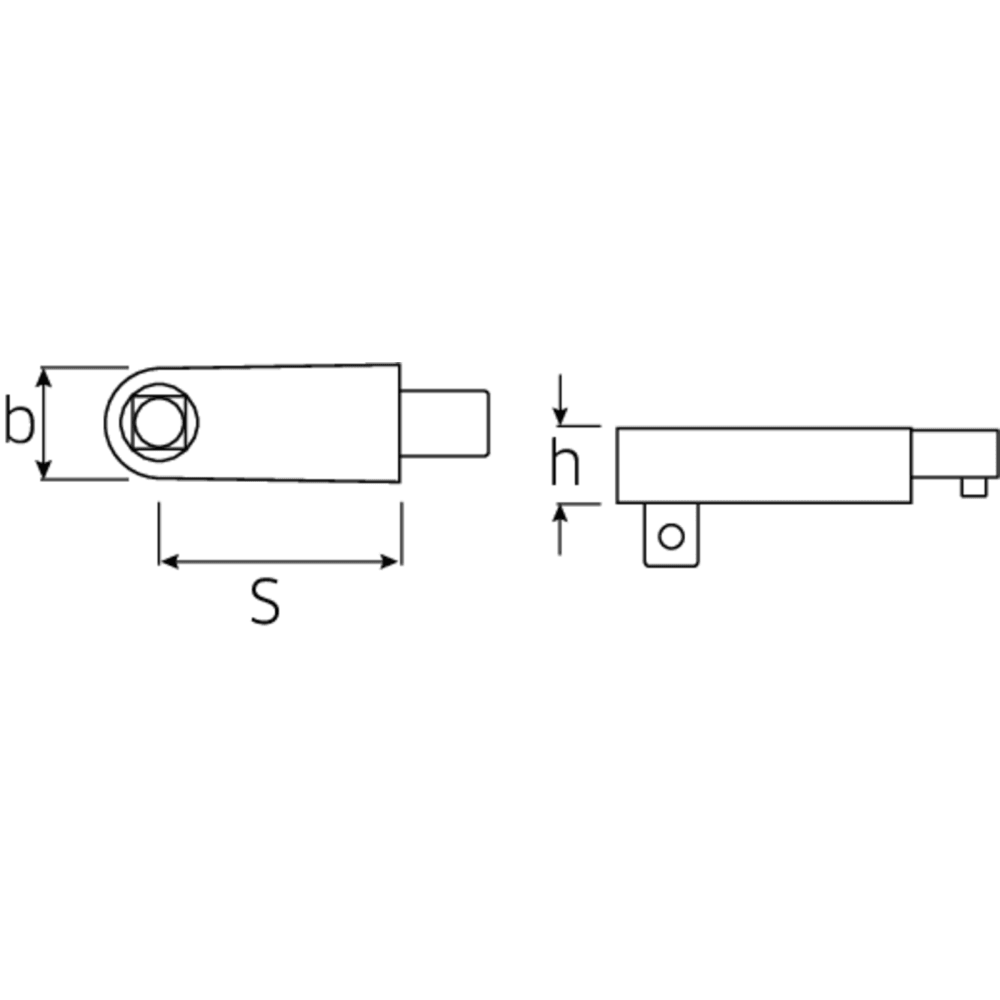Cap fix cheie dinamometrica, Stahlwille 734L/5, max 80Nm, prindere 9x12 mm, patrat 3/8''