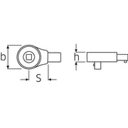 Cap clichet cheie dinamometrica, Stahlwille 735/100, 30 dinti, prindere 22x28 mm, patrat 3/4