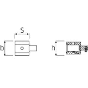 Adaptor capat cheie dinamometrica Stahlwille 7370/40, prindere 14x18 - 9x12 mm