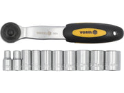 TRUSĂ ANTRENOR CU CLICHET 1/4'' + CHEI TUBULARE VOREL 58600