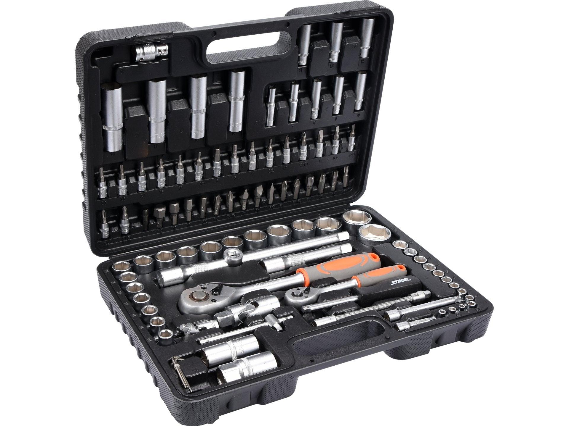 TRUSĂ TUBULARE 1/2''-1/4'', 94 PIESE STHOR 58687