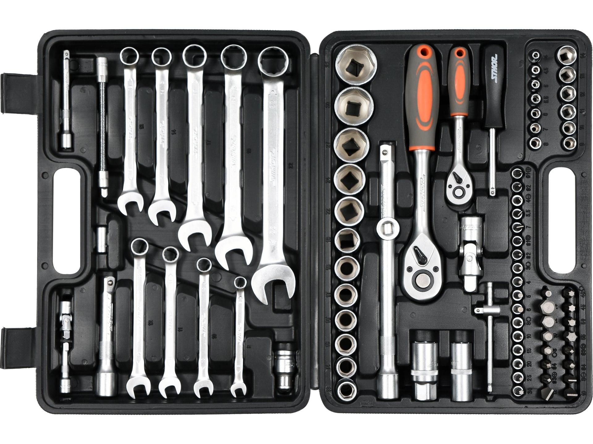 TRUSĂ TUBULARE 1/2''-1/4'', 82 PIESE STHOR 58689