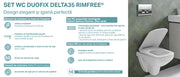 Rezervor WC incastrat + vas WC + capac, set Geberit Delta 35 / 50
