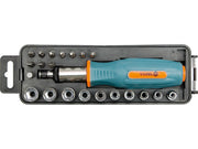 ȘURUBELNIȚĂ CU CLICHET + BIȚI, 22 PIESE VOREL 60976