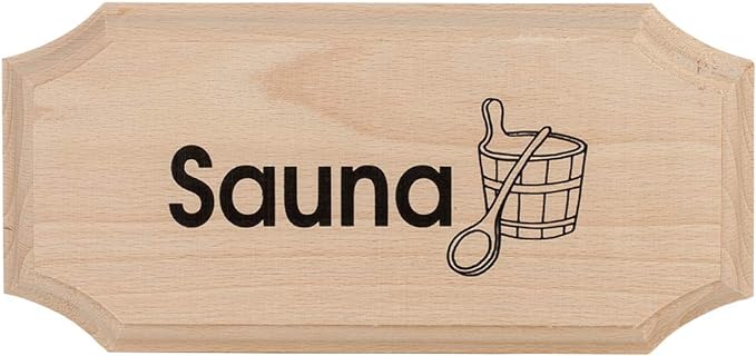 Placa lemn indicator sauna