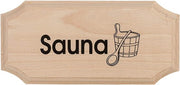 Placa lemn indicator sauna
