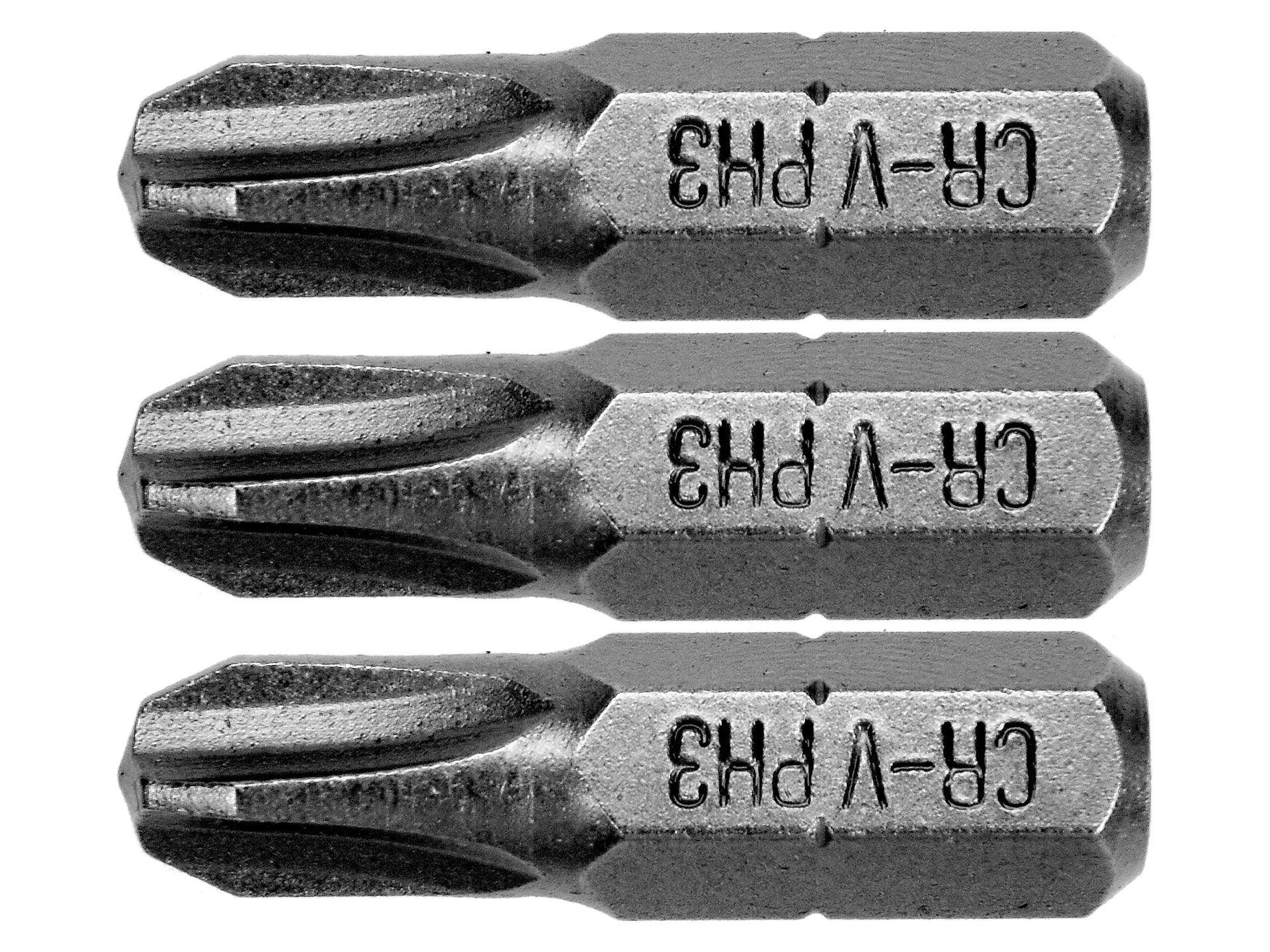 SET 3 BIȚI 1/4'' PH3X25MM STHOR 65454