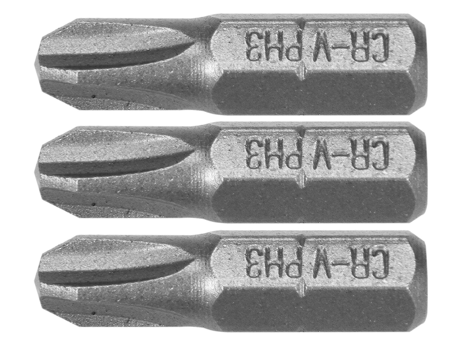 SET 3 BIȚI 1/4'' PH1, PH2, PH3 25MM STHOR 65461