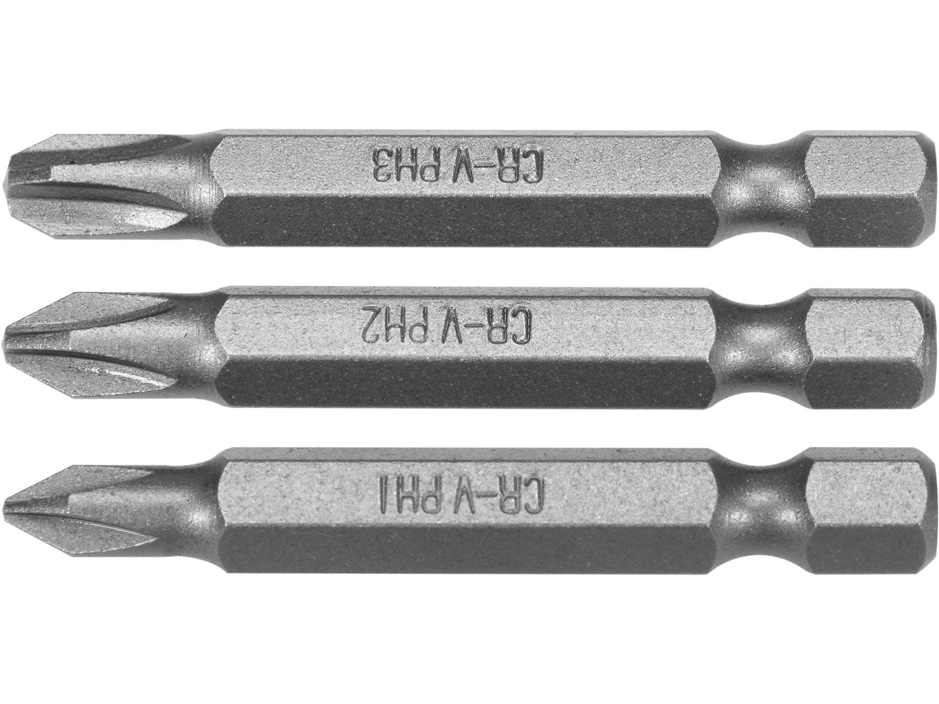 SET 3 BIȚI 1/4'' PH1, PH2, PH3 50MM STHOR 65462