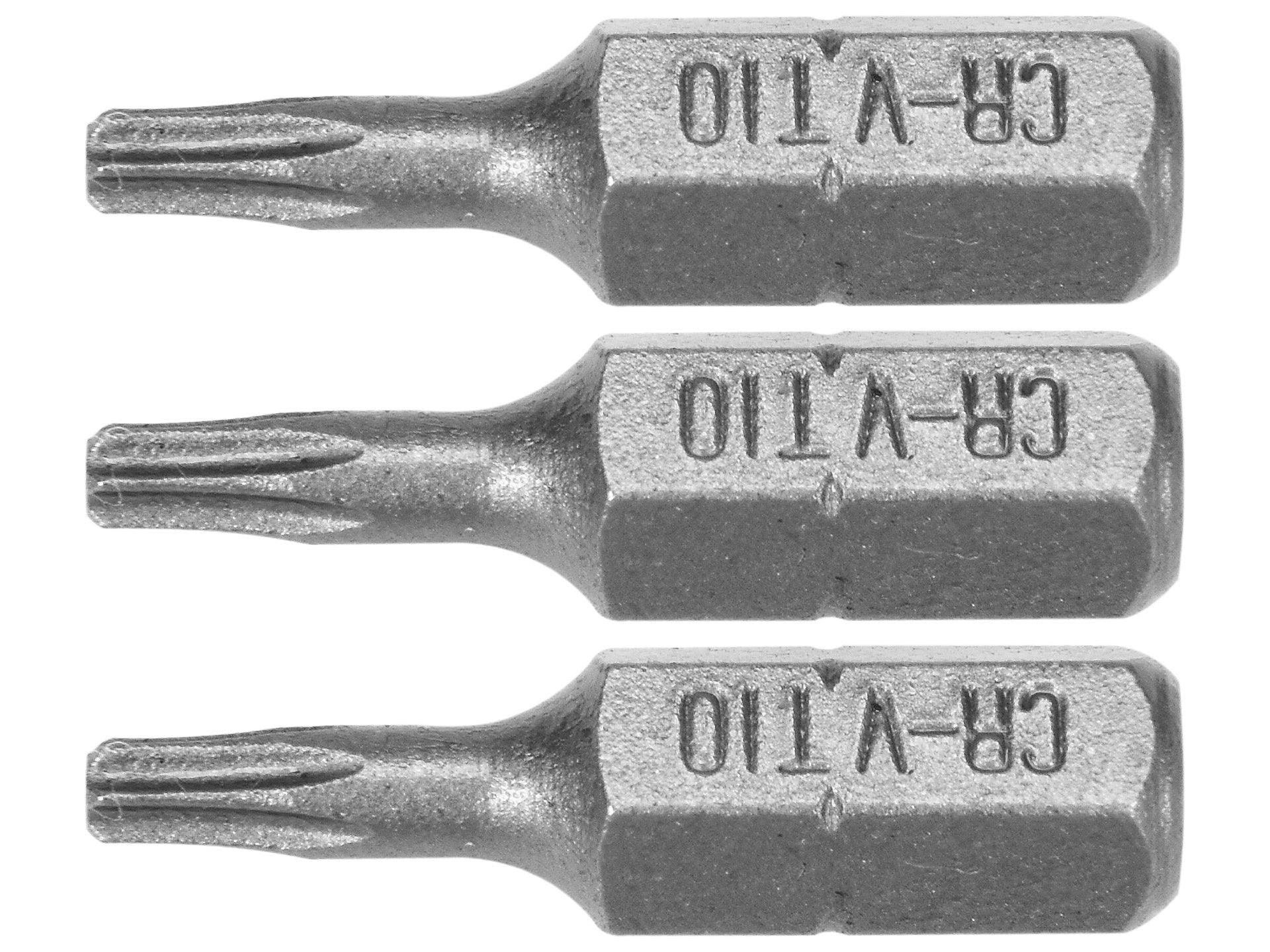 SET 3 BIȚI TORX 1/4'' T10X25MM STHOR 65492