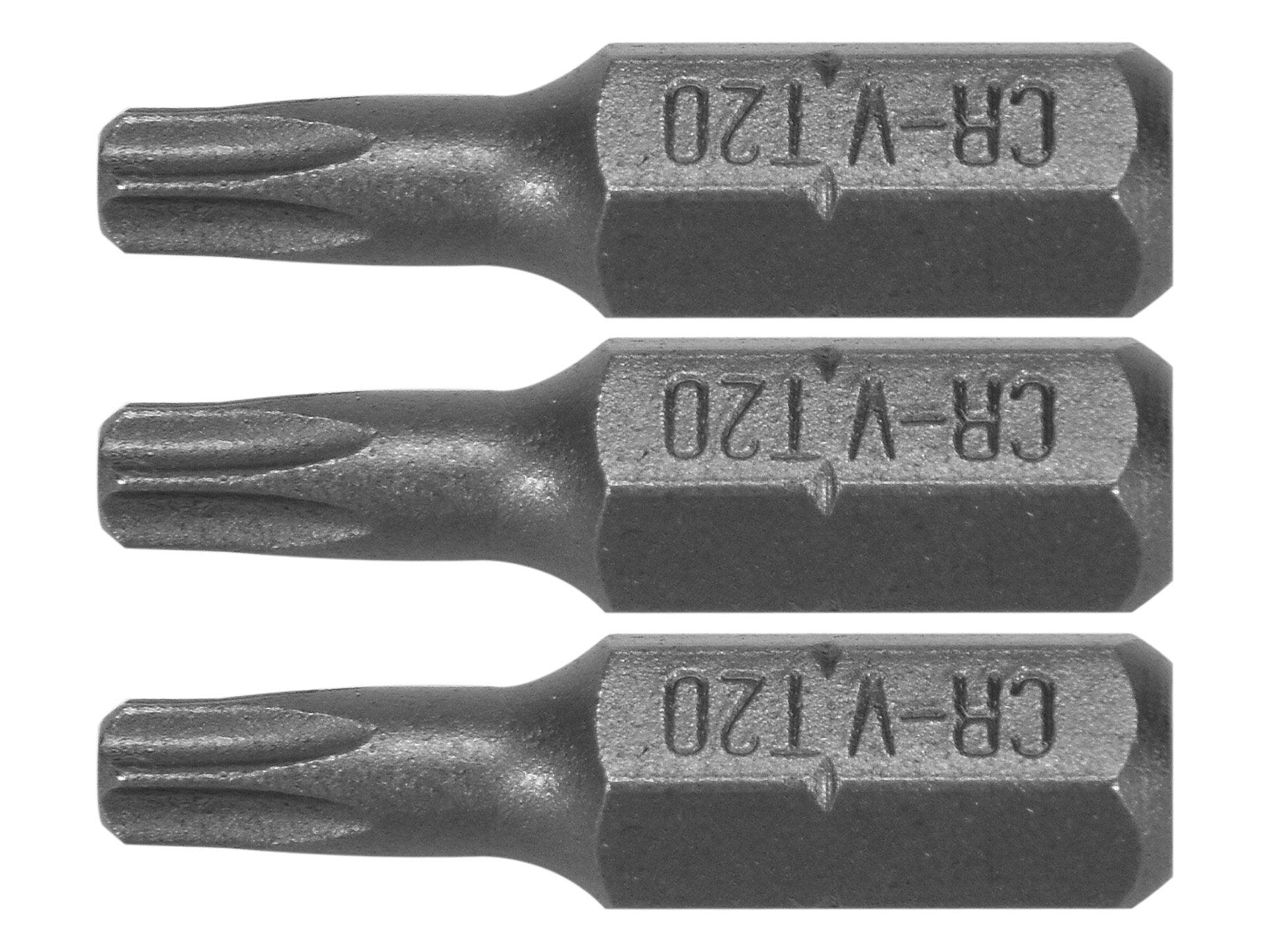 SET 3 BIȚI TORX 1/4'' T20X25MM STHOR 65494