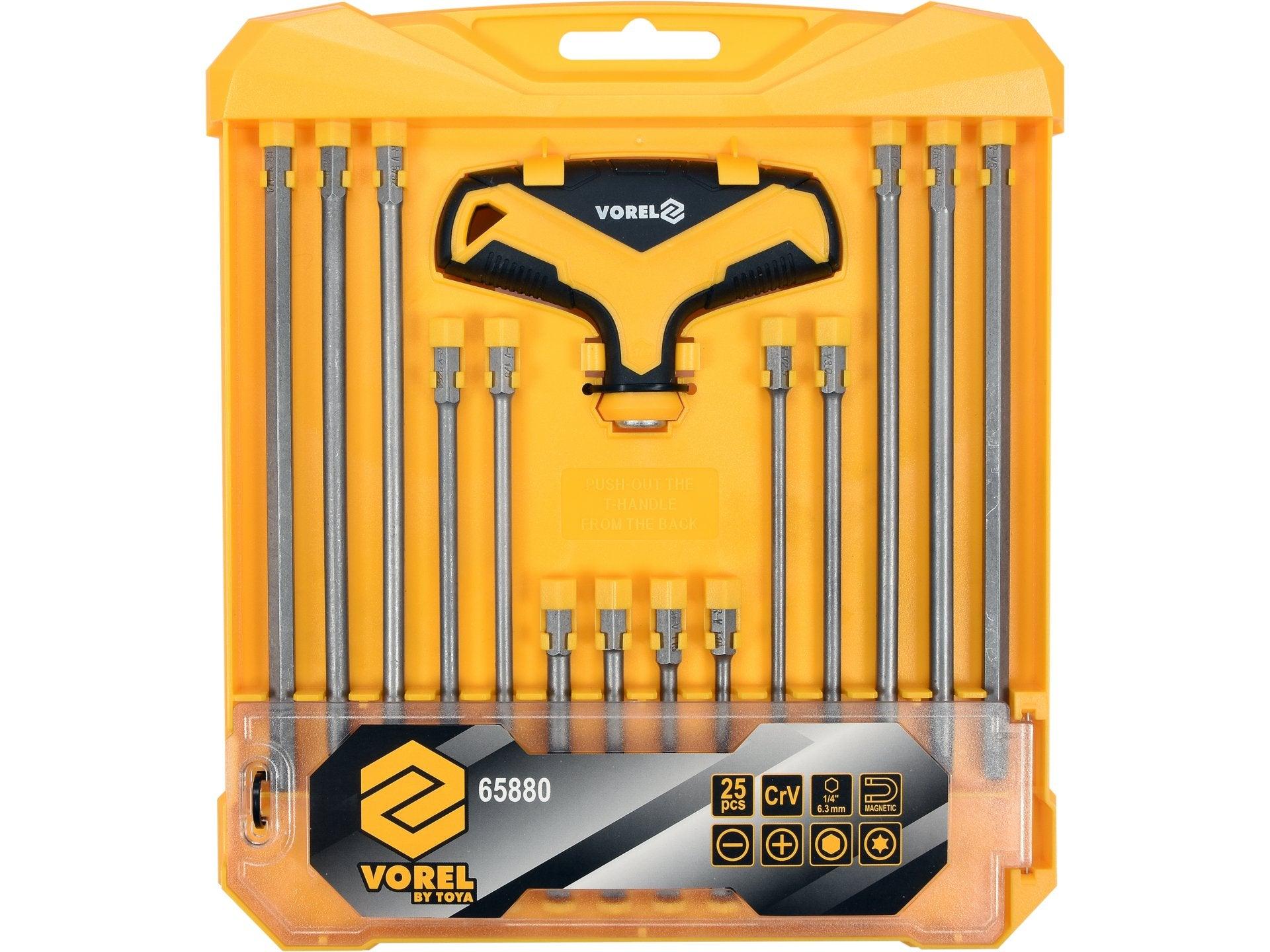 SET BIȚI CU MÂNER, 25 PIESE VOREL 65880