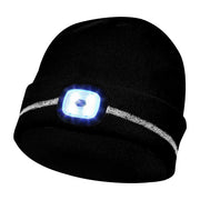 Cumpara acum Caciula neagra cu banda reflectorizanta si LED, 4 niveluri de de la Mesterul Minune