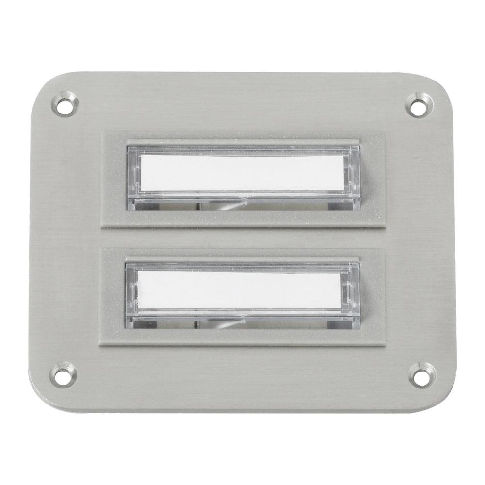 Heidemann 70143, buton sonerie dublu cu led, Potsdam, 24 V/1 A, 90 x 75 x 4mm