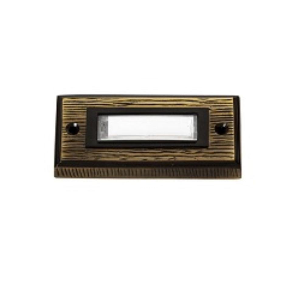 Heidemann 70301, buton pentru sonerie Alpin brass bronze, 24 V/1 A, 43 x 94 x 15mm