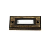 Heidemann 70301, buton pentru sonerie Alpin brass bronze, 24 V/1 A, 43 x 94 x 15mm