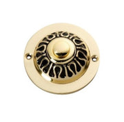 Heidemann 70432, buton pentru sonerie Virgo poslished brass, 24 V/1 A, 55 x 15 mm